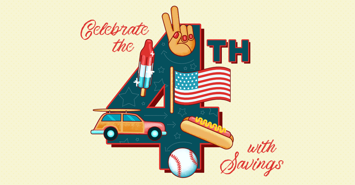 Rectangular July 4th Social Graphic